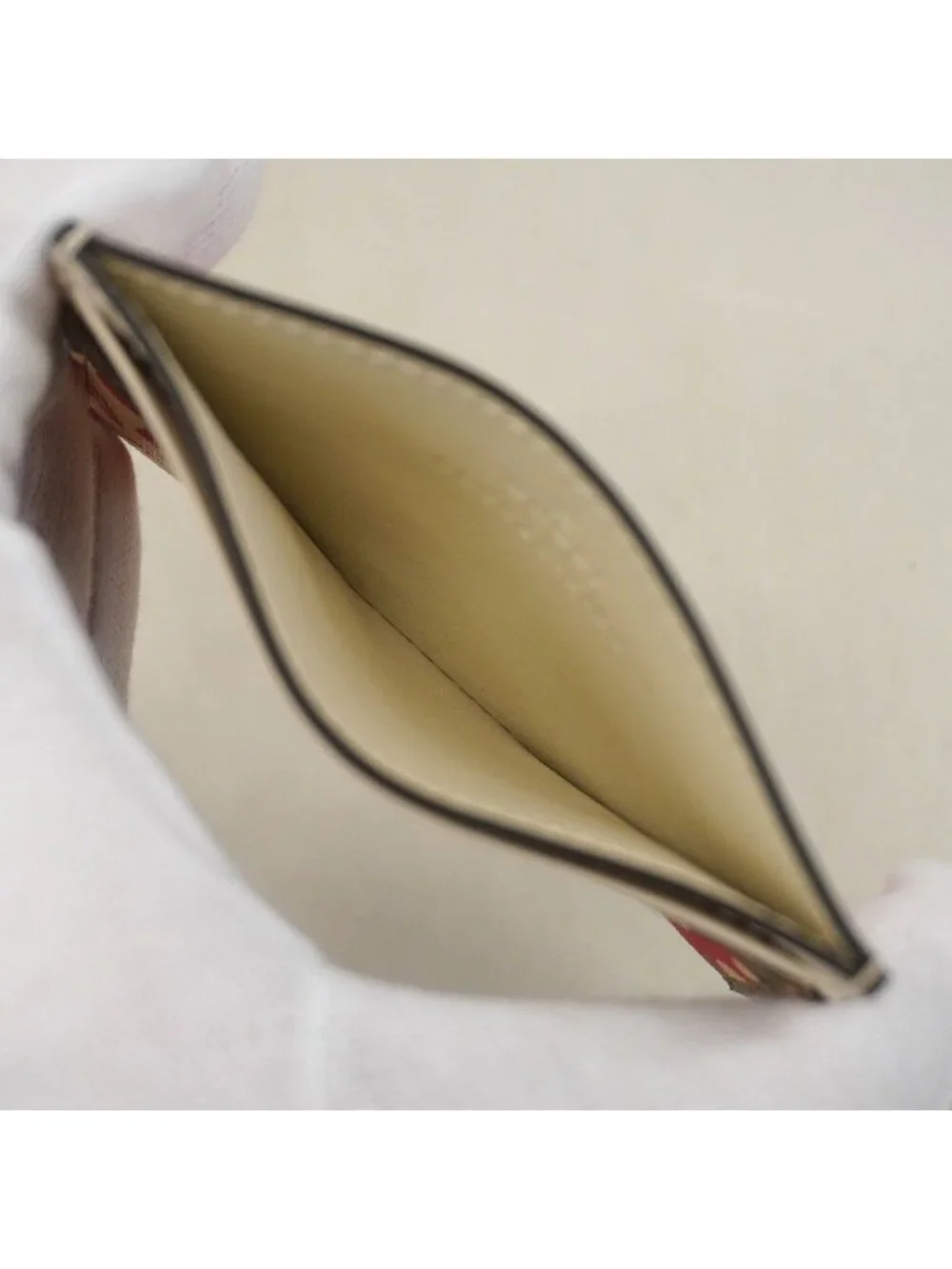 ★SOLD★ Gucci Card Case GG Canvas Abbey Brown White - Picture 4 of 8